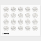 Sticker Rond Boho Pampas Grass Wedding Favoriser (Feuille)