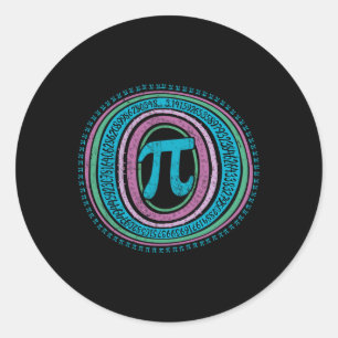 Sticker Rond Boho Pi Jour 3.14 Geek mathématique 2