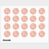 Sticker Rond Boho Pink Daisy Wild Un 1er anniversaire (Feuille)