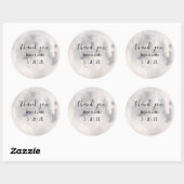 Sticker Rond Boho Pleine lune Wicca Handfasting Merci (Feuille)