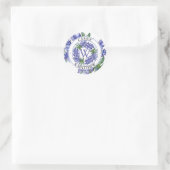 Sticker Rond Boho pourpre | Green Tropical Feuille Mariage (Sac)