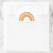 Sticker Rond Boho Rainbow fête ou baby shower faveur autocollan (Sac)