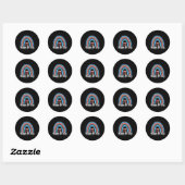 Sticker Rond Boho Rainbow Happy Pi Day 3.14 Math Geek 3 (Feuille)
