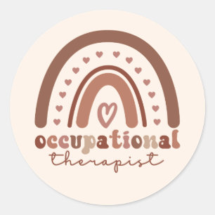 Sticker Rond Boho Rainbow OT - Cadeaux d'ergothérapeute