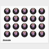 Sticker Rond Boho rose arc-en-ciel bébé fille douche (Feuille)