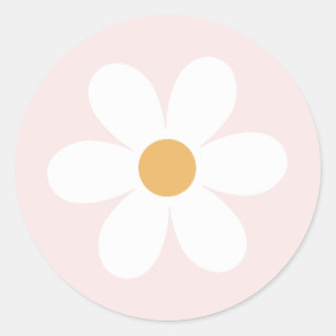 Sticker Rond Boho rose pâle