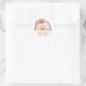 Sticker Rond Boho Rust Terracotta Aquarelle Arc-en-ciel (Sac)