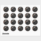Sticker Rond Boho Rustique rouille gothique Mariage botanique n (Feuille)