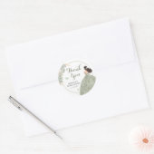Sticker Rond Boho Sage Green Quinceañera Merci (Enveloppe)
