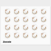 Sticker Rond Boho séché Floral Pampas Grass Automne Enregistrer (Feuille)