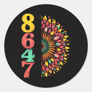 Sticker Rond Boho Style 86 47 Trump Pas Mon Président