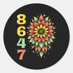 Sticker Rond Boho Style 86 47 Trump Pas Mon Président
