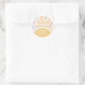 Sticker Rond Boho Sunshine 1er Voyage Autour Du Soleil Annivers (Sac)