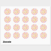 Sticker Rond Boho sunshine Premier voyage autour de l'anniversa (Feuille)