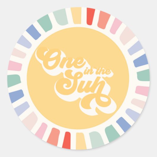 Sticker Rond Boho Sunshine Un Dans Le Soleil Soleil Faveur (Devant)