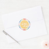 Sticker Rond Boho Sunshine Un Dans Le Soleil Soleil Faveur (Enveloppe)