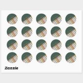 Sticker Rond Boho tendance couleurs Crayon Nom de l'enseignant (Feuille)