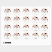 Sticker Rond Boho Terracotta Pampas Floral Bourgogne Mariage (Feuille)