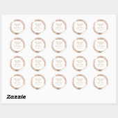 Sticker Rond Boho Tropical Botanical | Faveur du mariage Merci (Feuille)