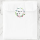 Sticker Rond Boho Watercolor Floral & Butterfly | MERCI (Sac)