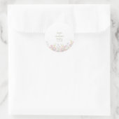 Sticker Rond Boho Wildflower Elegant Wedding (Sac)