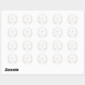 Sticker Rond Boho Wildflower Floral Girl Baptism (Feuille)