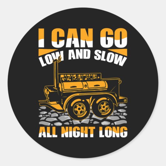 Sticker Rond Boire Bière Fumée Grill Viande Pitmaster Bbq Fumer (Devant)