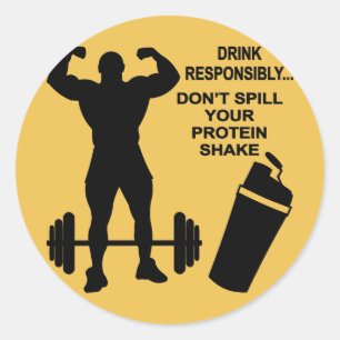 Sticker Rond Boire de façon responsable Ne pas déverser votre