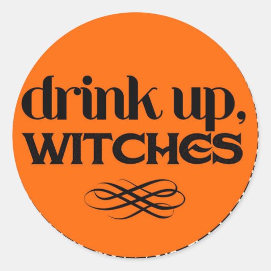 Sticker Rond Boire des sorcières (Devant)