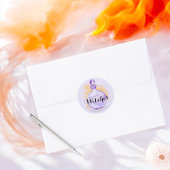 Sticker Rond Boire des sorcières pourpre potion d'aquarelle