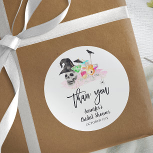 Sticker Rond Boire des Whitches Halloween Fête des mariées