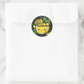 Sticker Rond Boire Kawaii Lemonade (Sac)