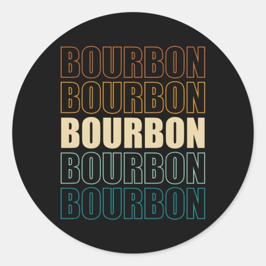 Sticker Rond Boire Whiskey Bourbon (Devant)