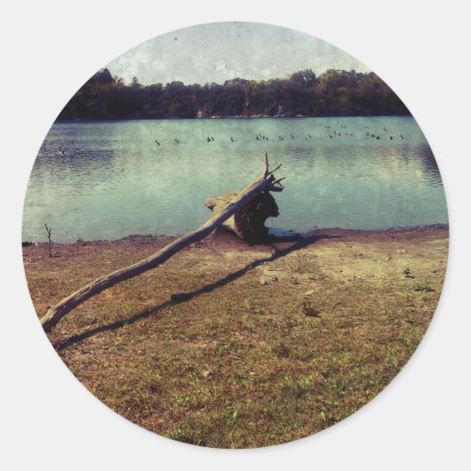 Sticker Rond Bois (Devant)