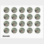 Sticker Rond Bois (Feuille)