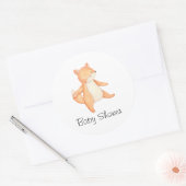 Sticker Rond Bois Animaux Danser Pique-nique Forêt (Enveloppe)