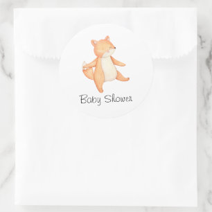 Sticker Rond Bois Animaux Danser Pique-nique Forêt