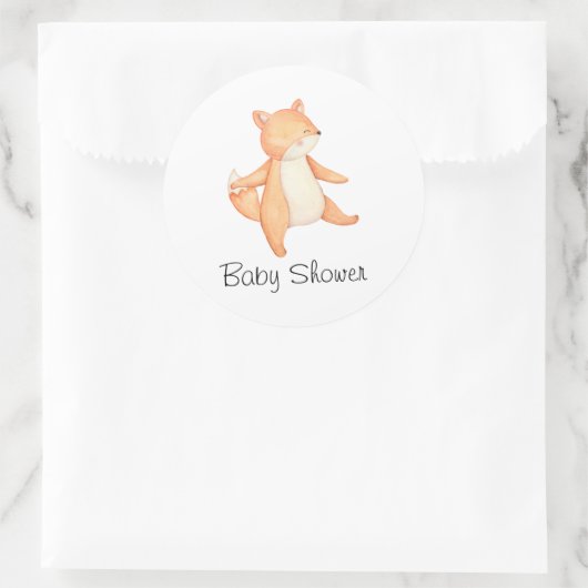 Sticker Rond Bois Animaux Danser Pique-nique Forêt (Sac)
