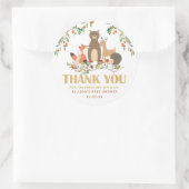 Sticker Rond Bois Animaux personnalisées Merci (Sac)