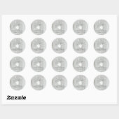 Sticker Rond Bois blanc Rustique Mason Jar Mariage de la respir (Feuille)