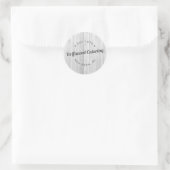 Sticker Rond Bois blanc typographique (Sac)