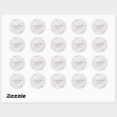Sticker Rond Bois de bouleau blanc Mariage campagnard rustique  (Feuille)