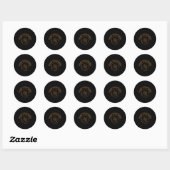 Sticker Rond Bois de bûcheron (Feuille)
