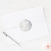 Sticker Rond Bois de Conduite Monogramme Personnalisable (Enveloppe)