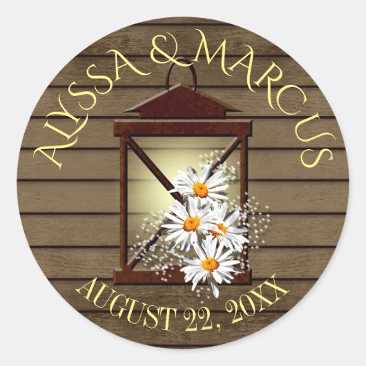 Sticker Rond Bois de grenier et de grenier rustique (Devant)