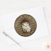 Sticker Rond Bois de grenier et de grenier rustique (Enveloppe)