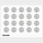 Sticker Rond Bois gris clair ajouter logo personnalisé photo ou (Feuille)