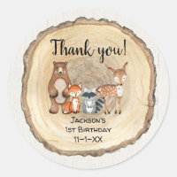 Bois rustique animaux forêt amis anniversaire