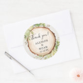 Sticker Rond Bois rustique bois extérieur tranche de bois de fo (Enveloppe)