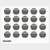 Sticker Rond Bois rustique & dentelle blanche Lacy Farmhouse Ch (Feuille)